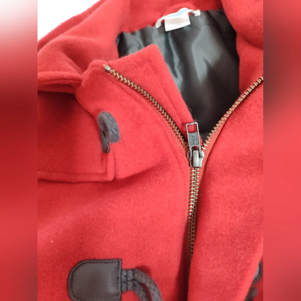 Janie And Jack Red Toggle Coat Sz 4-5 Excellent Condition Red Fun Warm Unisex